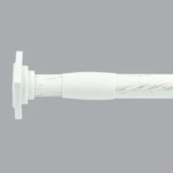 Tringle Autobloquante Extensible (L110 - L200 Cm / D22 Mm) Carré Blanc