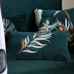 Coussin Rectangulaire (50 Cm) Bolivie Vert émeraude