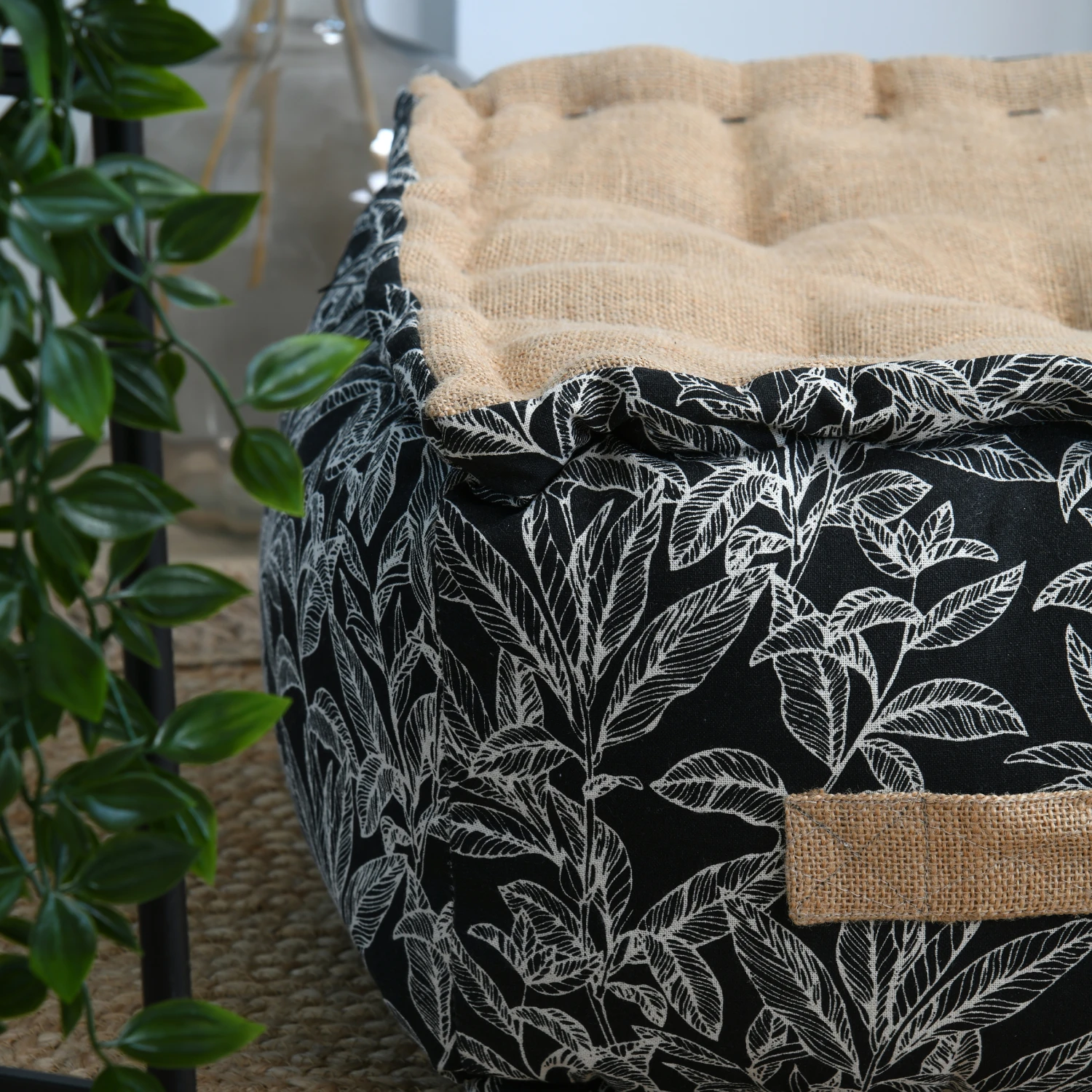 Coussin de sol coton grande hauteur (40 x 30 cm) Kinogi Noir Coussin De Sol Coton Grande Hauteur (40 X 30 Cm) Kinogi Noir -Eminza c8d119001 3