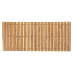 Tapis De Bain Caillebotis à Rouler Bambou (120 X 50 Cm) Leo Beige