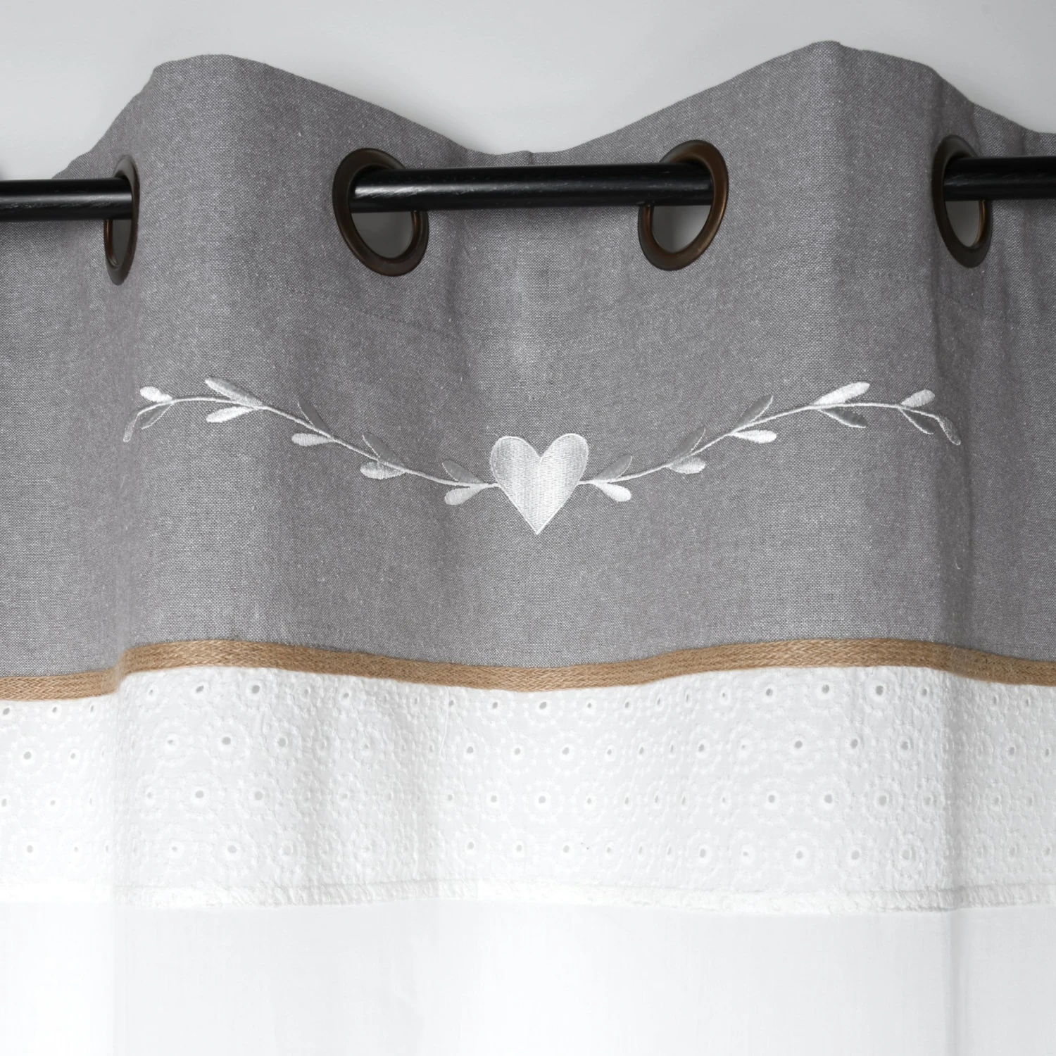 Voilage (140 x 260 cm) Candice Blanc Voilage (140 X 260 Cm) Candice Blanc -Eminza candice voile 140x260 oeil blanc 120535 1658481018