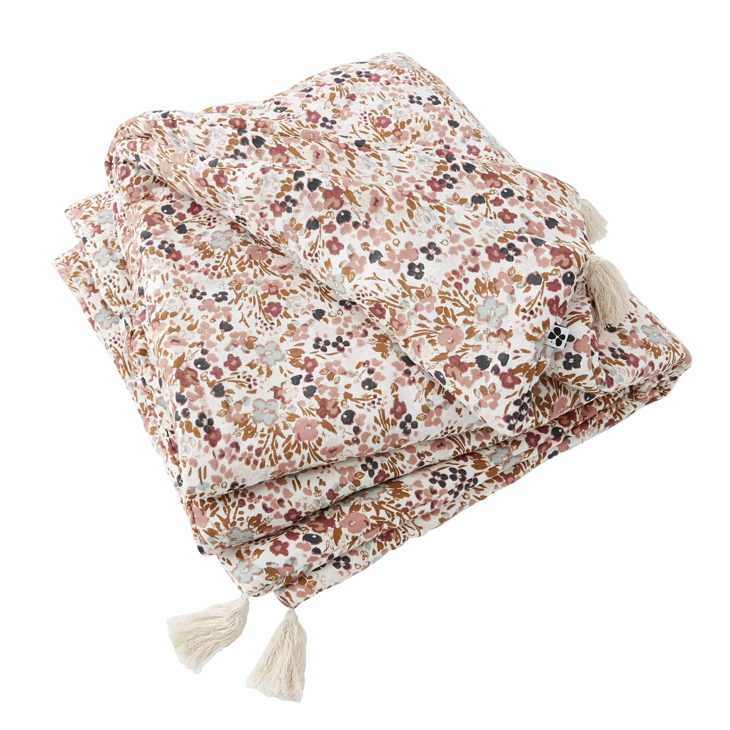 Edredon gaze de coton (90 x 200 cm) Constance Beige pampa Edredon Gaze De Coton (90 X 200 Cm) Constance Beige Pampa -Eminza capucine bdl pampa