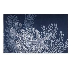 Tapis Antidérapant (75 Cm) Carnac Bleu Marine