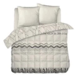 Couette Imprimée (240 X 220 Cm) Berbère Ecru