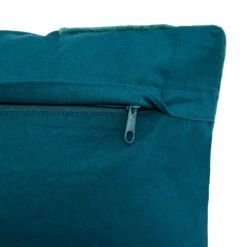 Coussin Carré (40 Cm) Patch Bleu 3 Coussin Carré (40 Cm) Patch Bleu -Eminza couss vel cot patch bleu 40x40 74495 3