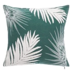 Coussin Carré (40 Cm) Feuilles Vert
