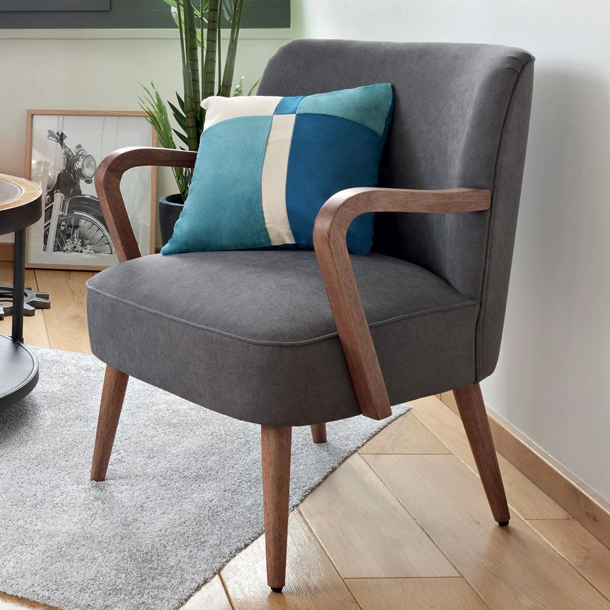 Coussin carré (40 cm) Patch Bleu Coussin Carré (40 Cm) Patch Bleu -Eminza coussin 40 cm patch bleu 74495 1640618187