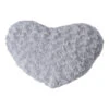 Coussin Cœur Bouclée Gris