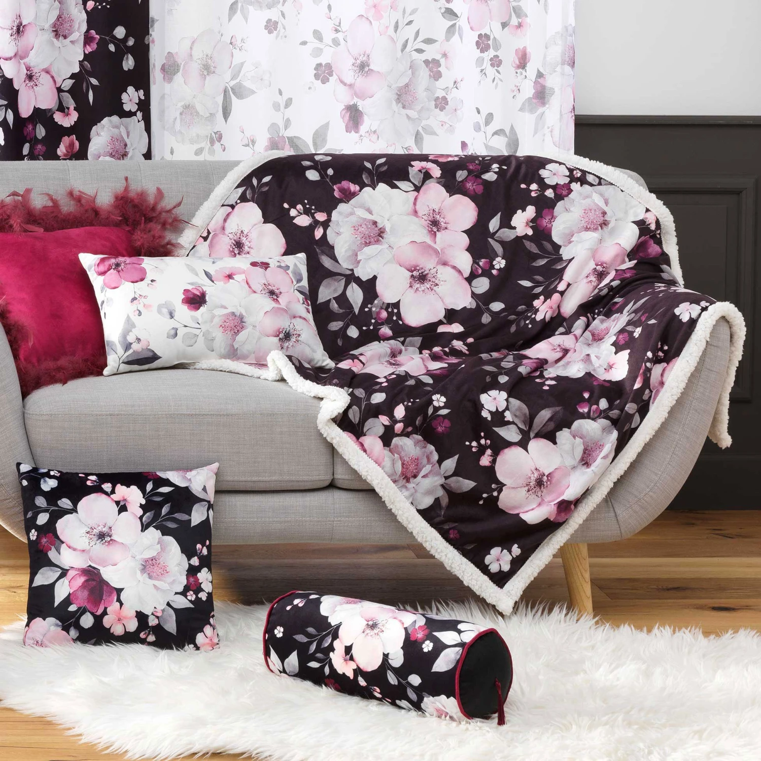 Coussin rectangulaire Velvet flower Blanc Coussin Rectangulaire Velvet Flower Blanc -Eminza coussin compresse 30 x 50 cm velours imprime velvet flower blanc des place 106178 1627044733