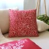Coussin Carré Coton (40 Cm) Solden Rouge