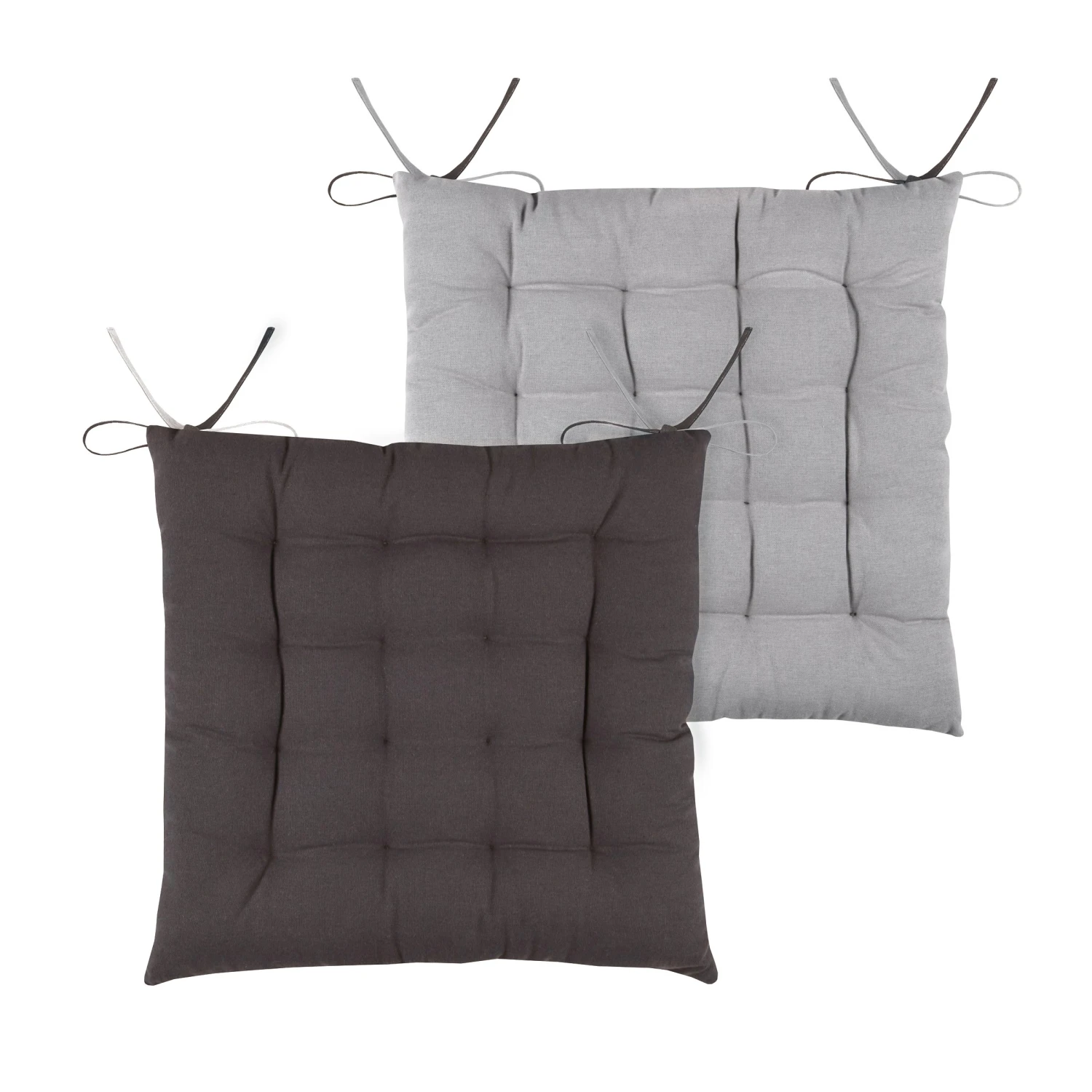 Coussin de chaise carré Duo Gris anthracite Coussin De Chaise Carré Duo Gris Anthracite -Eminza coussin de chaise carr duo gris anthracite 129832 1689067549