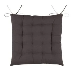 Coussin De Chaise Carré Duo Gris Anthracite