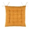 Coussin De Chaise Carré Duo Jaune Safran