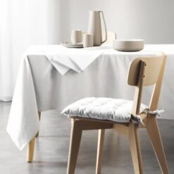 Coussin De Chaise Coton Recyclé Mistral Blanc -Eminza coussin de chaise coton recycl mistral blanc 114416 1645104388