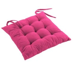 Coussin De Chaise Coton Recyclé Mistral Rose Fuchsia