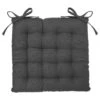 Coussin De Chaise Carré Datara Gris Anthracite