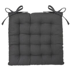 Coussin De Chaise Carré Datara Gris Anthracite