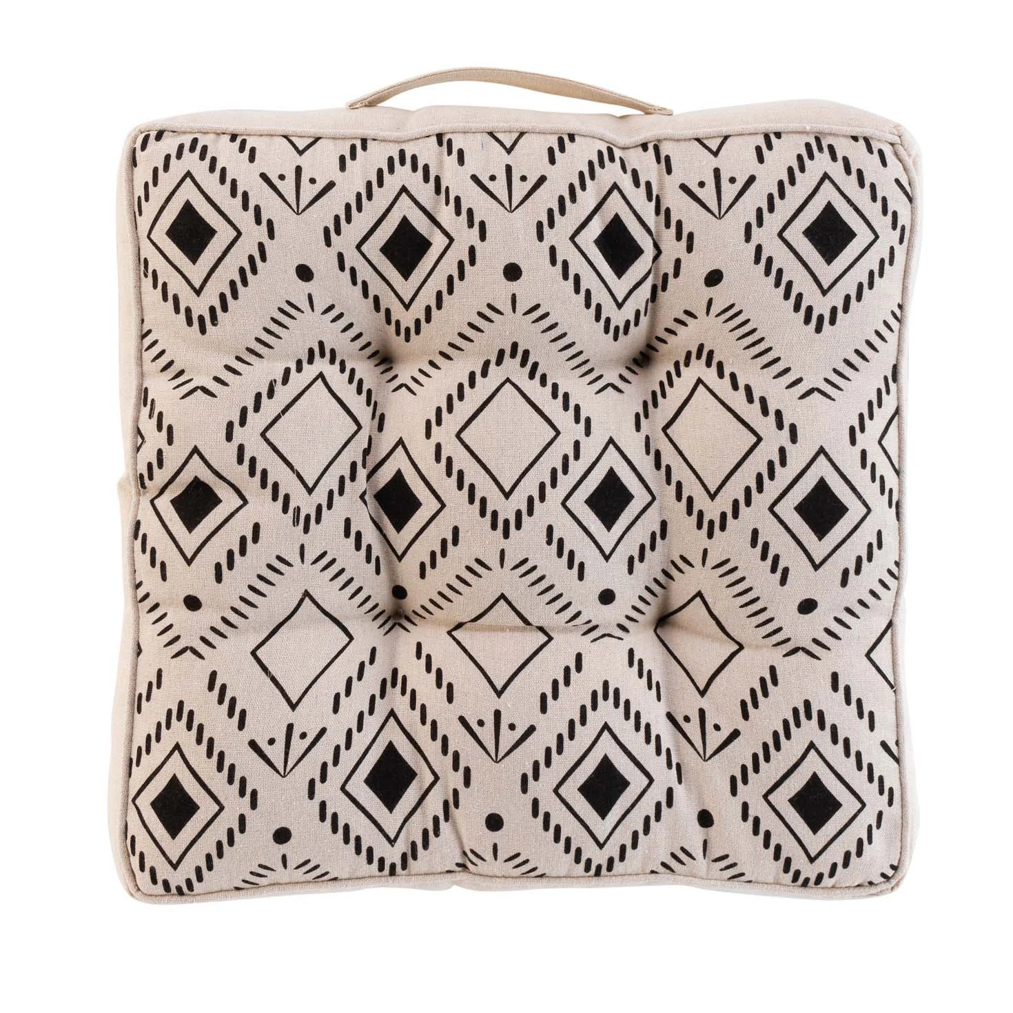 Coussin de sol (40 cm) Nalika Noir Coussin De Sol (40 Cm) Nalika Noir -Eminza coussin de sol 40 x 40 x 8 cm polycoton imprime nalika 113630 1642173093