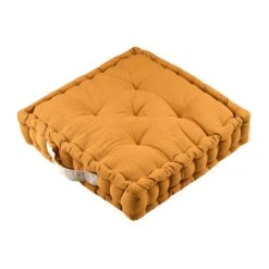 Coussin De Sol (45 Cm) Duo Jaune Safran
