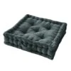 Coussin De Sol Velours De Coton (50 Cm) César Gris Ardoise