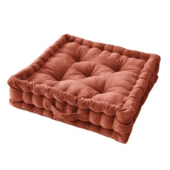 Coussin De Sol Velours De Coton (50 Cm) César Terracotta