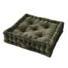 Coussin De Sol Velours De Coton (50 Cm) César Vert Thym