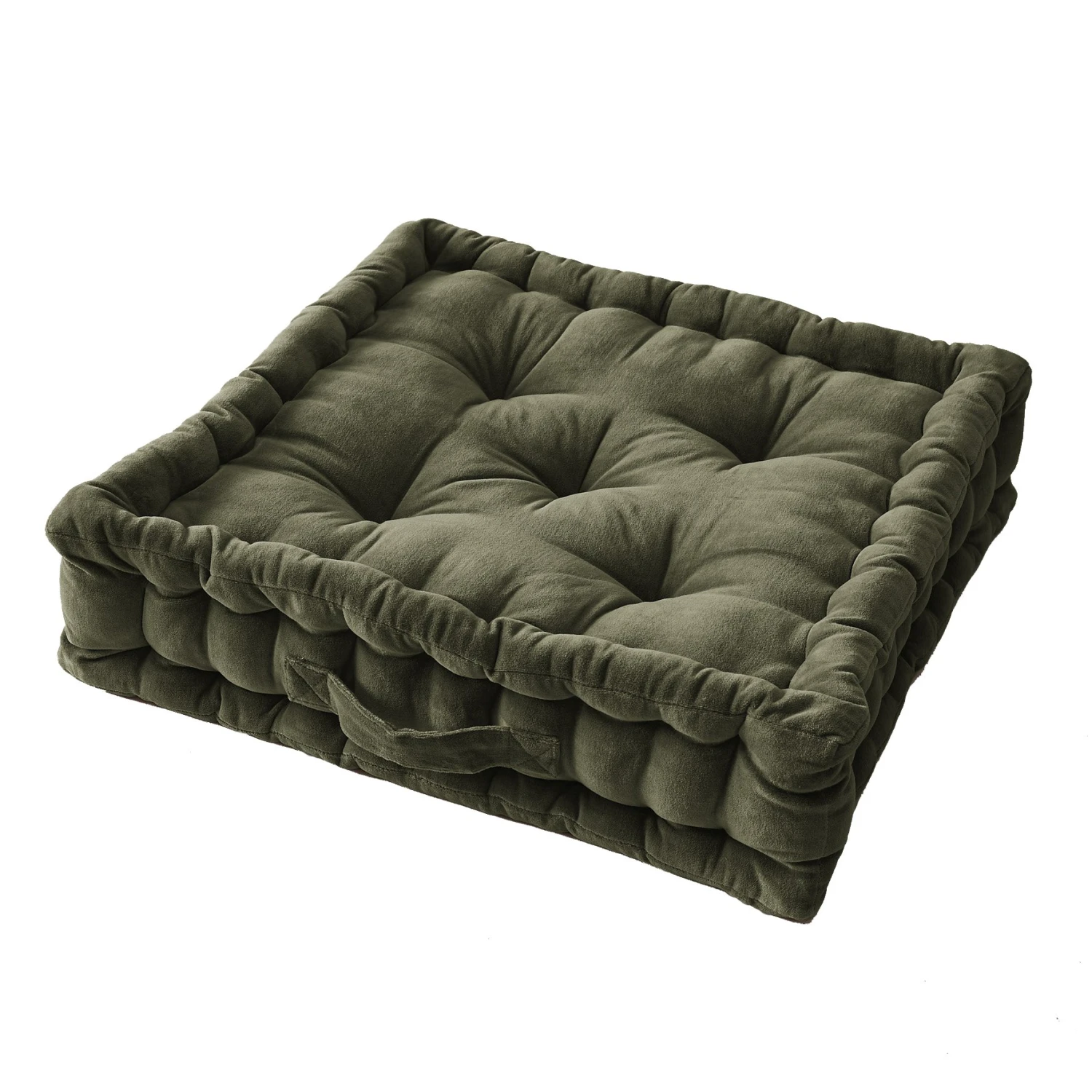 Coussin de sol velours de coton (50 cm) César Vert thym Coussin De Sol Velours De Coton (50 Cm) César Vert Thym -Eminza coussin de sol 50 x 50 x 10 cm velours de coton c sar thym 121957 1665664925