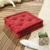 Coussin De Sol (40 X H10 Cm) Pixel Rouge Cerise