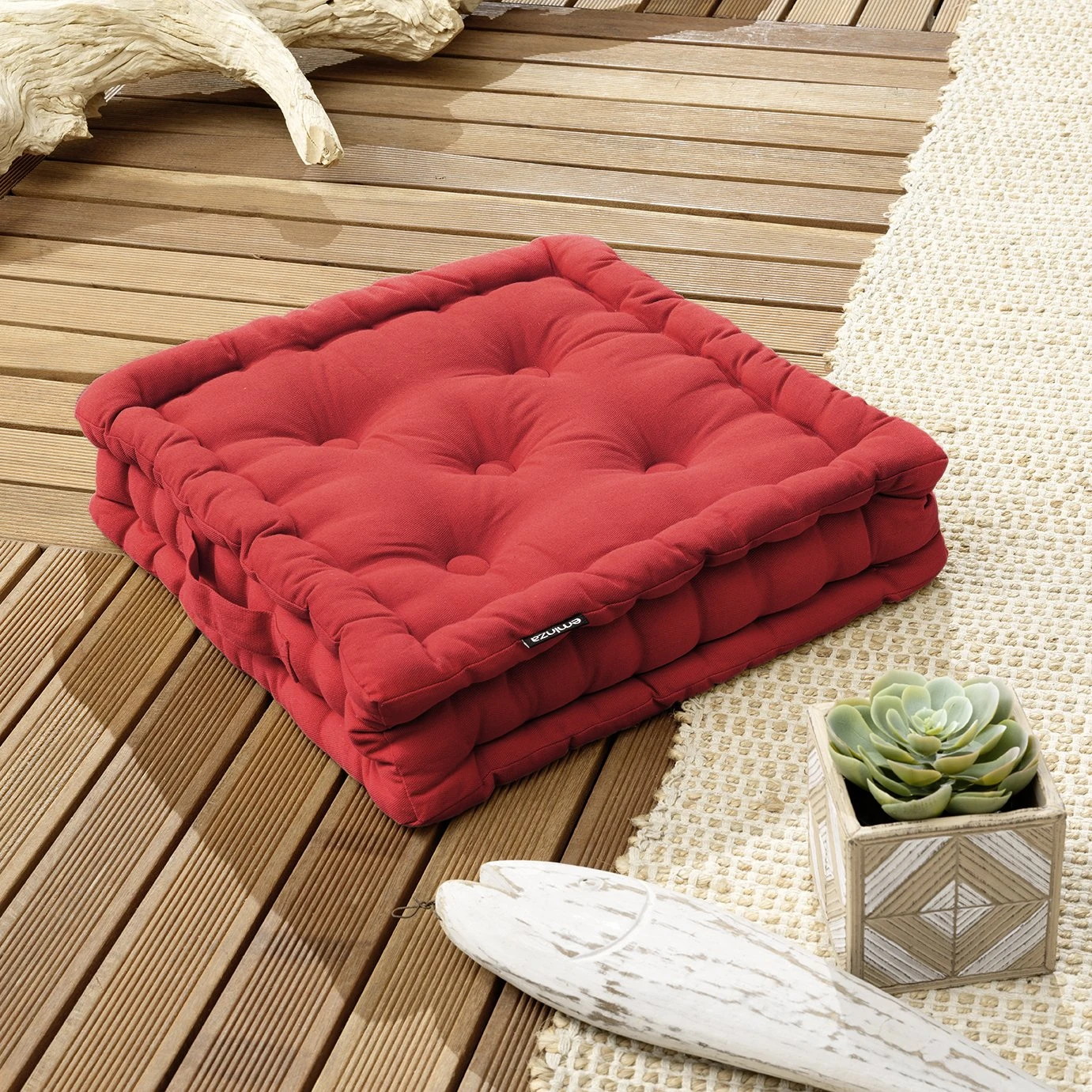 Coussin de sol (40 x H10 cm) Pixel Rouge cerise Coussin De Sol (40 X H10 Cm) Pixel Rouge Cerise -Eminza coussin de sol anti uv 40 x h10 cm pixel rouge cerise 97276 1622457815