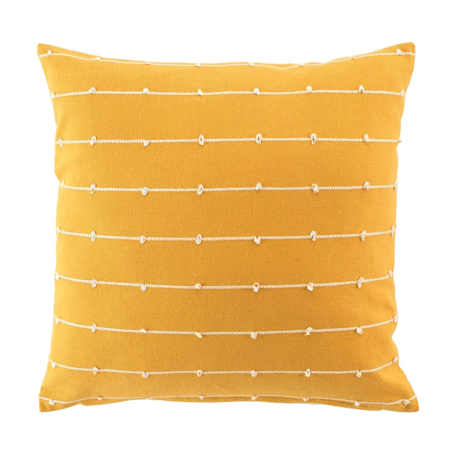 Coussin carré coton recyclé (45 cm) Linechic Jaune Coussin Carré Coton Recyclé (45 Cm) Linechic Jaune -Eminza coussin dehous compr 45 x 45 cm coton recycle fils coupes grs linechic jaune 130451 1690271863