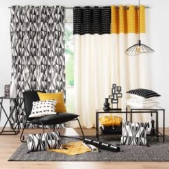 Coussin Carré Coton Recyclé (45 Cm) Linechic Jaune 2 Coussin Carré Coton Recyclé (45 Cm) Linechic Jaune -Eminza coussin dehous compr 45 x 45 cm coton recycle fils coupes grs linechic jaune 130451 1690271919