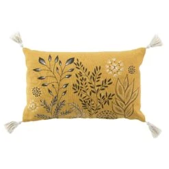 Coussin Rectangulaire Coton Recyclé (50 Cm) Suzanne Jaune