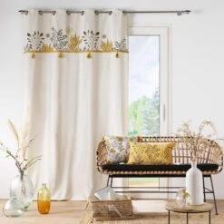 Coussin Rectangulaire Coton Recyclé (50 Cm) Suzanne Jaune -Eminza coussin dehous compr pomp 30x50 cm coton recycle imp grs suzanne jaune des place 130414 1690289411