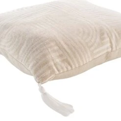 Coussin Carré (45 Cm) Pandore Blanc -Eminza coussin dehous compr pompons 45 x 45 cm polycoton imprime pandore blanc 130441 1690274262