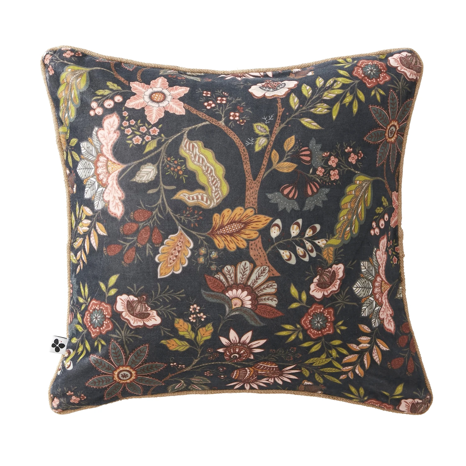 Coussin carré velours de coton (45 cm) Alix Bleu Coussin Carré Velours De Coton (45 Cm) Alix Bleu -Eminza coussin dhoussable 45 x 45 cm velours de coton imprim alix 131388 1695132172 corr