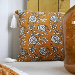 Coussin Rectangulaire Gaze De Coton (50 Cm) Sunda Jaune Safran