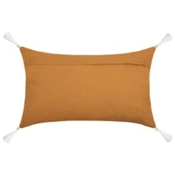 Coussin Rectangulaire Gaze De Coton (50 Cm) Sunda Jaune Safran -Eminza coussin rectangulaire gaze de coton 50 cm sunda jaune safran 129897 1692693254
