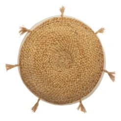 Coussin De Sol (D38 Cm) Ritual Beige -Eminza coussin sol jute ritual d38x8 74702 3