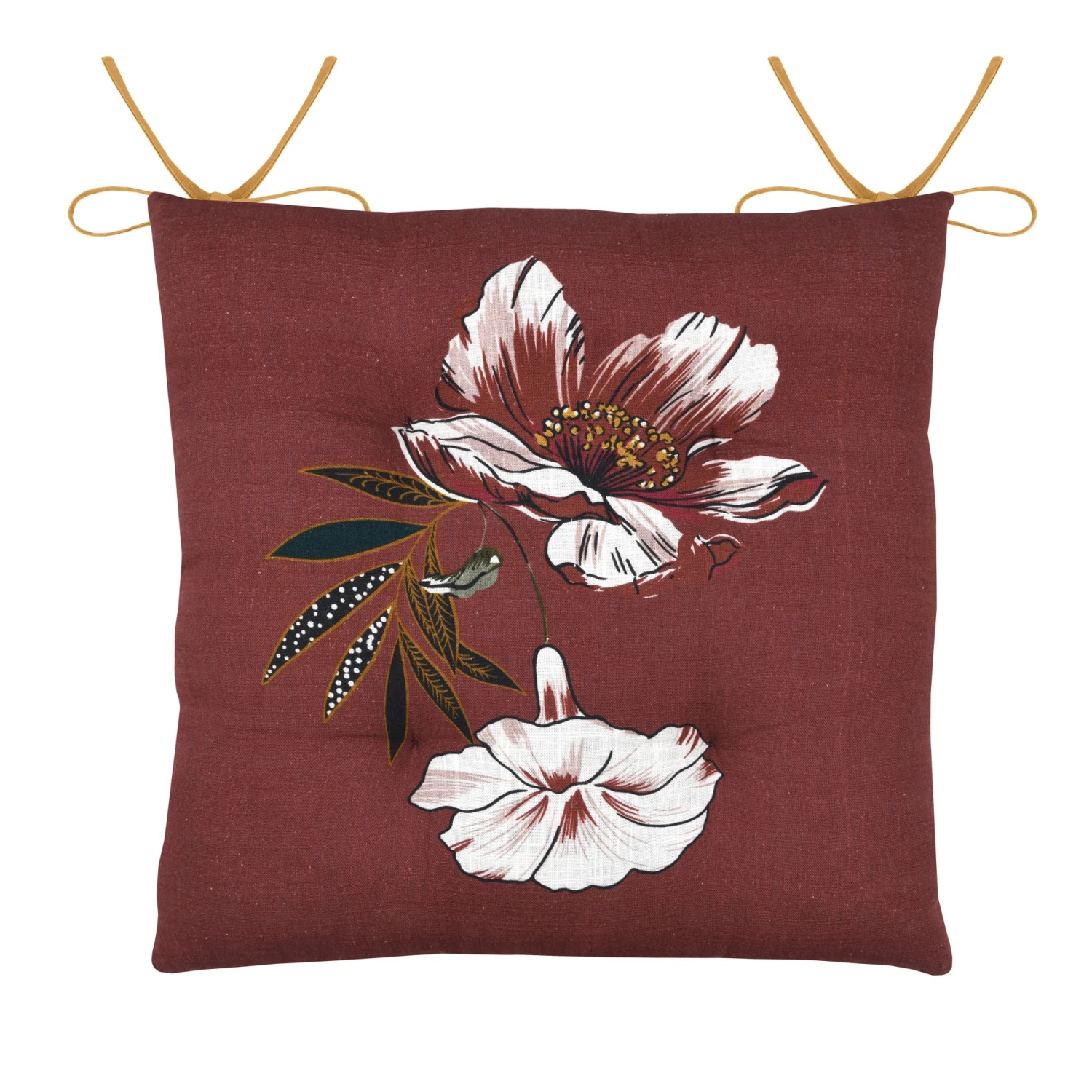 Coussin de chaise Curiosity Rouge grenache Coussin De Chaise Curiosity Rouge Grenache -Eminza curiosity galette 16pts 38x38 grenache 119818 1659083588