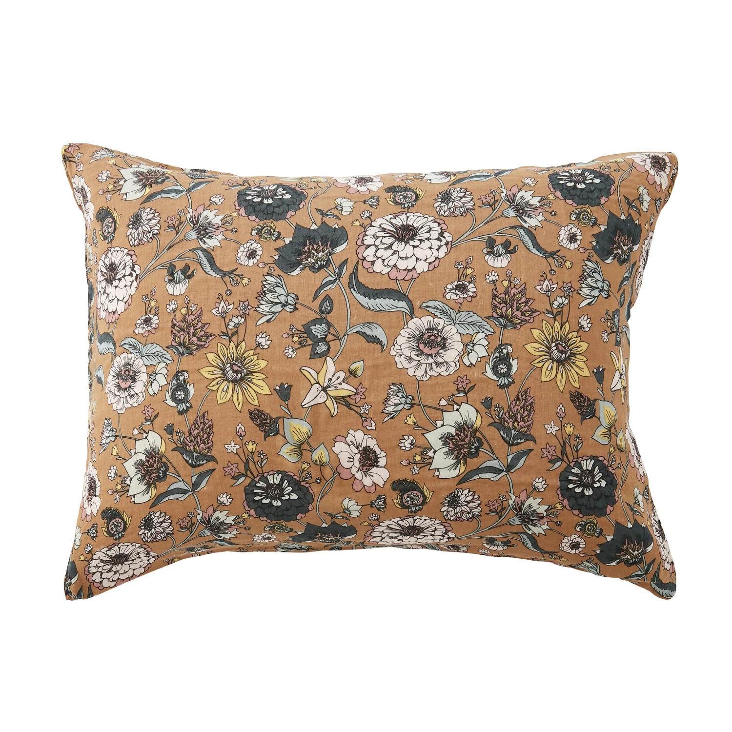 Taie d'oreiller rectangulaire gaze de coton (70 cm) Daphné Camel Taie D'oreiller Rectangulaire Gaze De Coton (70 Cm) Daphné Camel -Eminza daphne camelia to rect