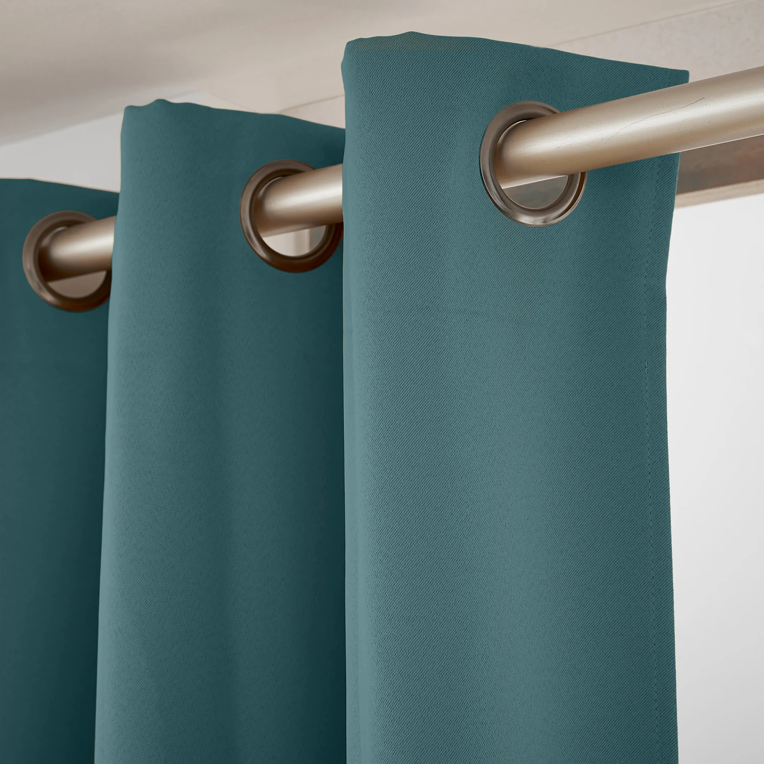 Rideau obscurcissant (180 x 260 cm) Dark Bleu canard Rideau Obscurcissant (180 X 260 Cm) Dark Bleu Canard -Eminza dark calore oeillet canard