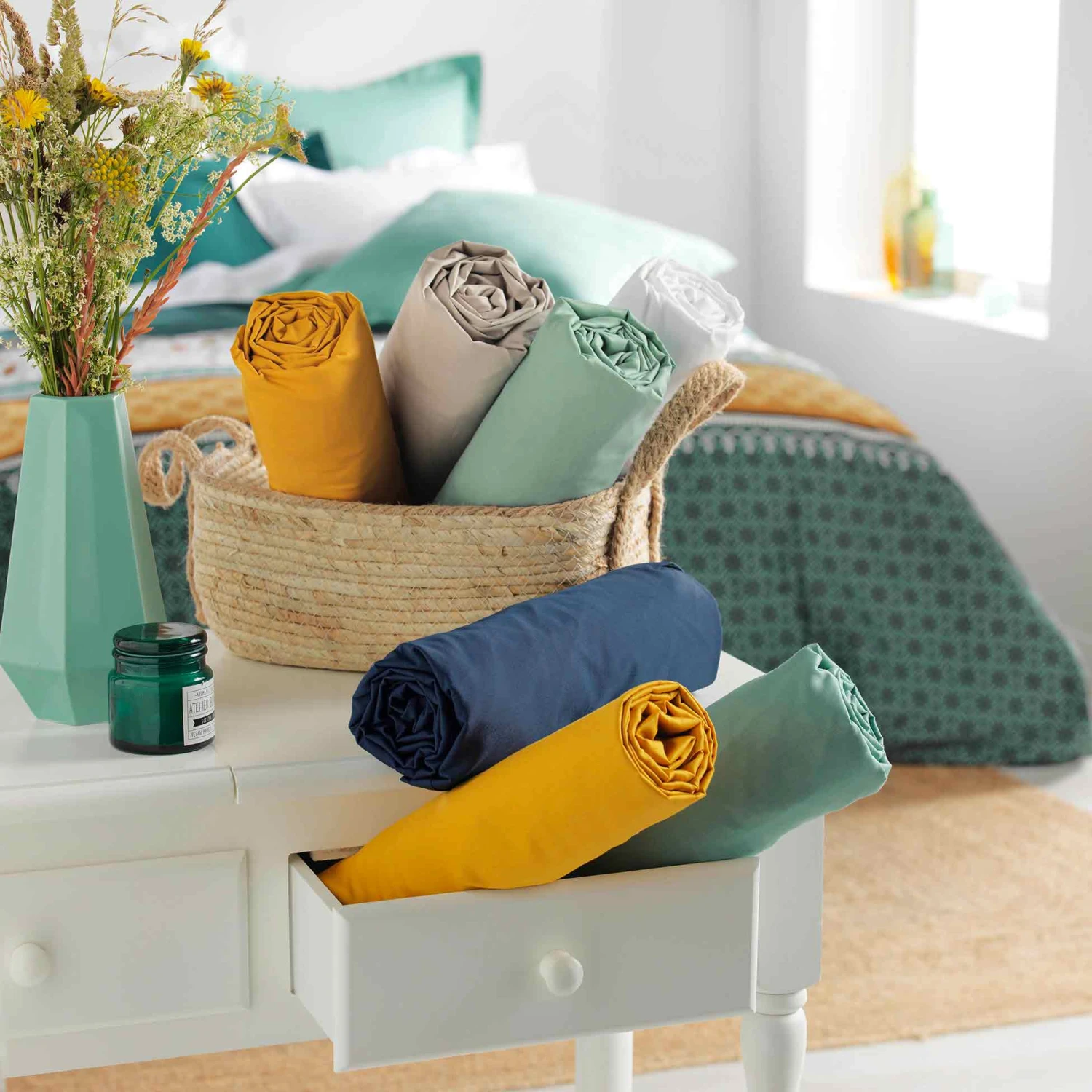 Drap housse coton bio (140 cm) Biolina Bleu nuit Drap Housse Coton Bio (140 Cm) Biolina Bleu Nuit -Eminza drap housse 140 x 190 cm biolina bleu nuit 100 coton bio 125895 1673259223