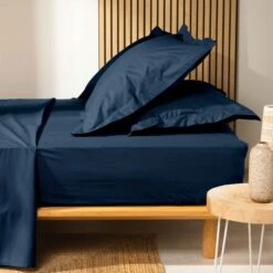 Drap Housse Coton Bio (140 Cm) Biolina Bleu Nuit 1 Drap Housse Coton Bio (140 Cm) Biolina Bleu Nuit -Eminza drap housse coton bio 140 cm biolina bleu nuit 125895 1677147696