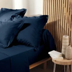 Drap Housse Coton Bio (140 Cm) Biolina Bleu Nuit 2 Drap Housse Coton Bio (140 Cm) Biolina Bleu Nuit -Eminza drap housse coton bio 140 cm biolina bleu nuit 125895 1677147710