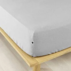 Drap Housse Flanelle De Coton (180 Cm) Candice Gris Clair