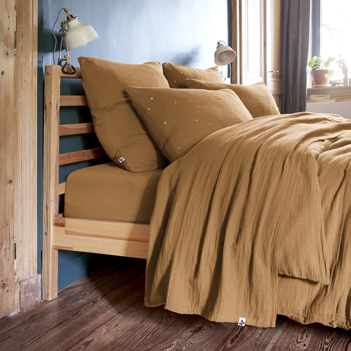 Drap plat gaze de coton (240 cm) Gaïa Camel Drap Plat Gaze De Coton (240 Cm) Gaïa Camel -Eminza drap plat 240 x 300 cm ga a camel 122164 1665736682