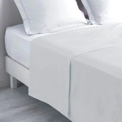 Drap Plat Coton Bio (180 Cm) Biolina Gris