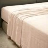 Drap Plat Gaze De Coton (240 Cm) Gaïa Rose Poudré