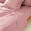 Drap Plat Percale De Coton (180 Cm) Cali Bois De Rose