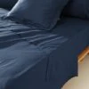 Drap Plat Percale De Coton (180 Cm) Cali Bleu Marine